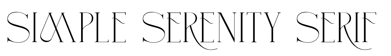 Simple Serenity Serif